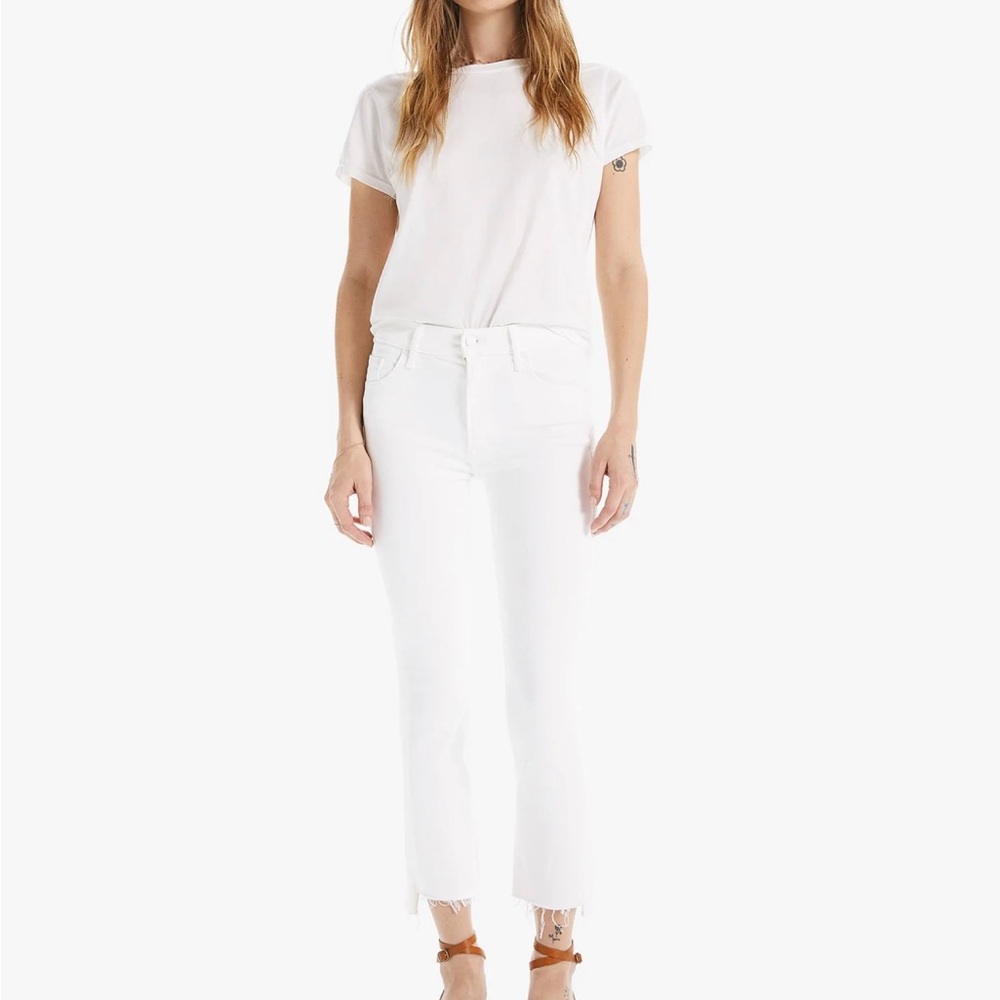 Mother Insider Crop Step Fray Jeans in Fairest of Them All
